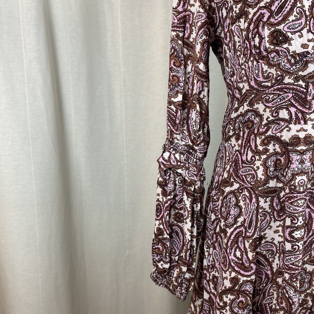 For Love & Lemons Women's Large Mini Dress Georgi Babydoll Paisley Ruffle - Picture 6 of 9